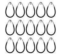 15PCS Elastic Hook Hair Tie Ponytails Hooks Elastic Band Hair Clips Hair Styling Hair Cord for Women Girls Curly Hair Long Hair (Black)