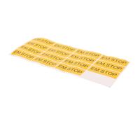 15pcs Emergency Stop Label Decal, Yellow Black PVC Warning Sticker | 6 X 2.2cm Size, Oilproof Adhesion, Machine Enclosures and Bodies, Maintenance Operations, Warehouse Use