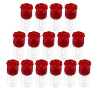 15pcs Empty Lip Gloss Tube Plastic with Screw Cap Rose Shaped | Cosmetic Samples and DIY Mixing, Body Lets Beginners Monitor Contents Easily