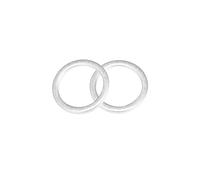 15pcs Engine Oil Crush Washers Drain Gaskets 14/16/18/20/22 mm Aluminum Silver Tone Car Replacement Parts(16x22x2mm)