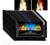 15PCS Fire Colour Changing Powder,Mystical Fire Sachets,Campfire Color Changing Powder,Ma/gic Ne/on Flames Fire,Ma/gical Flames Suitable for Indoor Fireplaces, Outdoor Campfires, Seaside, Gardens