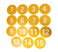 15Pcs Flat Cones With Number Agility Markers Spots For Sports Soccer Training Spots Markers Nonslip Floor Dots For Gym Footstep Mat Flat Disc