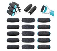 15Pcs Foot File Replacement Rollers, Callus Remover Replacement-Rollers, Extra Coarse Refill-Roller Compatible with Schol-l Velvet Smooth, Pedi Electric Replacements-Heads(Color:Black)