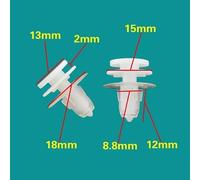 15pcs For Great Wall Hover SUV H3H5 threshold below trim retaining clips snap bead White screws