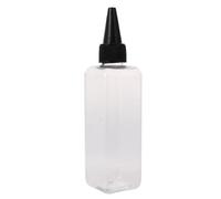 15pcs Hair Dye Applicator Bottle 100ml PET with Pointed Mouth | Black Finish, Easy Squeeze Fill Design, Suitable for Hair Color and Shampoo Application