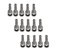 15pcs Hex Magnetic Power 8mm 5/16 Socket Adapter Drill Bit Nut Driver Set 1/4 inch Hex for Power Tools