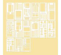 15Pcs Journal Stencil & Planner Stencils Set, Flexible Reusable Templates, Stencils for Journals Scrapbooks Diaries Checklists, Planner Stencils for DIY Scrapbooking & Handmade Crafts