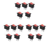 15PCS KCD11 2Pin 2P Black Car Rocker Switch 3A 250V 6A 125V AC Button KCD1-11 10X15 10X15 KCD117