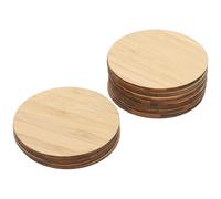 15Pcs Khaki Unfinished Bamboo Round Circles for DIY Craft | Smooth edges and corners, ready for painting or decorating, for child play activities and Valentine’s Day decor