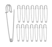 15Pcs Large Safety Pins,3 Inch / 75 mm Strong Heavy Duty Extra Large Stainless Steel Safety Pin for Fixed Blankets,Shawl Big Kilt Pins for Thick Fabric,Leather,Crafts, Arts, Clothes, Brooch Making
