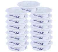 15Pcs Lotus Bowl Planter, Elegant Round Lotus Pots for Water Plants, Plastic Hydroponic Planter, Water Plant Pots for Indoor and Outdoor Plants Bowl