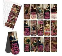 15Pcs Magnetic Bookmarks for Women - Funny Sarcastic Book Marks with Vintage Art for Book Lovers Magnets Page Clips Reading Accessories Stocking Stuffers Gifts for Her Teachers Book Club Friends
