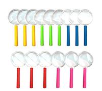 15pcs Magnifying Glasses for Children, Plastic Lightweight Mini Magnifying Glass, Optical Detective Clear Experiment Magnifying Glass for Home School Outdoor Nature Exploration Detective Role Play