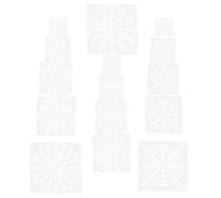 15pcs Mandala Dot Painting PET Stencils Set for Rocks and Wood Art | White Reusable Templates, Multi-size Layered Coverage, Classroom Craft Projects, Zen-style Decor for Students and Teachers