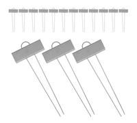 15pcs Metal Plant Labels, Stainless Steel Garden Markers with Stake | Easy to Write, Burr-Free Smooth Finish, Silver Decorative Tags for Planter Boxes, Bonsai, Seed Starting