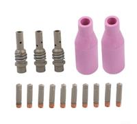 15PCS MIG Welding Tips Kit 0.9mm Contact Tips for 15AK Torch with Ceramic Nozzle Gas Shield Consumables Set(1.0mm)