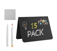 15Pcs Mini Chalkboard Signs, Small Blackboard Sign, Small Black Chalkboard Signs, Prices Tags, Food Pricetags Message Board, for Shop Buffet Bakery Cafe Wedding Party Market Stall Display, 4x3 Inch