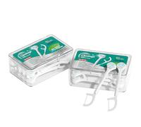 15Pcs Mini Disposable Tongue Brushes with Cleaning Paste Beads and Floss Picks, Tongue Cleaners, Reduce Bad Breath, Tongue Scraper-Mint Flavor (Pack of 2)