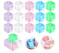 15Pcs Mini Ice Cube Squeeze Toys, Stress Relief Fidget Squishy Cube Stress Balls - Soft Elastic Sensory Toys for Relaxation and Focus - Reusable Squeeze Stress Relief Toy