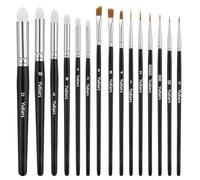 15PCS Miniature Paint Brushes Drybrush Set Model Paint Brushes Detail Fine Paint Brushes Dry Brush for Miniatures Citadel Warhammer 40k Figurine
