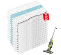 15Pcs Mopping Pads Refills Compatible with Shark VacMop, Mop Pads for Shark Vac mop VM252 VM251 VM200 VM200C VM190 VM252C QM250 VM250 VC205 Hardwood Floor Vacuum, Disposable Cleaning Pads