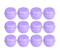 15pcs Mushroom Shape Cream Jar 20g Plastic Travel Container Purple