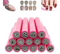 15PCS Nail Art Stamp Pen Set DIY Nail Art Tools with 6 Different Patterns Nail Art Stamping Pen Nail Graffiti Nail Art Dotting Tools Nail Art Design Tools Flower Nail Stamper Pen Nail Art Stamper Kit
