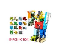 (15pcs NO BOX) GUDI Assemble Robots Transformation Action Figure Car Model Deformation Number Letters Alphabet Math