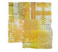 15PCS/Pack Gauze Materials Paper DIY Scrapbooking Decor Craft Aesthetics Collage Journal Stationery Supplies for Writing Drawing Scrapbooking(Yellow)