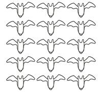 15pcs Paper Clips and Binder Clips, Bat-Shaped Clips, Black Metal Creative Paper Clips for Office and School, Unique Animal Design Clip for Notes, Bookmarks, Documents, Paperclips