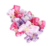 15Pcs Pet Hair Bows Grooming Accessories Bowknot for Cat Medium Small Dog Quality Polyester Material Safe Non Wear Elastic Band Convenient Easy to Multiple Colors Dressing Up Halloween
