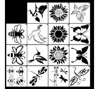 15Pcs PET Stencils 5x5Inch Hollowed Butterfly Drawing Templates for Wall Decoration Wood Sign Art Craft Project Butterfly Drawing Stencils