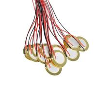 15PCs Piezo Pickup 27mm Piezo Amplifiers Discs With 13" Leads Contact Microphone Trigger Sensor For Acoustic Guitar Acoustic Guitar Pickups Parts