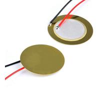 15pcs Piezo Slices 35 -mm Piezo Amplifier Slices for Electronic Drum Release, Thin and Light Pickup Plate, Resonance Frequency 4.6 KHz for DIY Mics (35mm diameter & 250mm cord length)