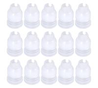 15PCS Piping Bag Couplers, Transparent Piping Bags Tips, Plastic Pipe Tip Coupler for Piping-Bags and Icing Nozzles, Small Piping-Tip Holder for Cake Decorating, Reusable Cake Decorating Supplies