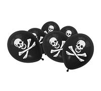 15pcs Pirate Party Decorations Black Balloons Latex Skull and Cross Bones Halloween Birthday