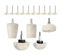 15pcs Polishing Buffing Pads Kit for Car Polishing with Cloth and Wool Wheels Compatible with Electric Grinders 6mm Shank