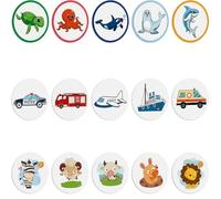 15Pcs Potty Training Stickers, Colour Changing Toilet Stickers for men, Reusable Potty Stickers, Set with Animal, Ocean and Transportation Designs, Fun Potty Sticker Chart for Toilet Training