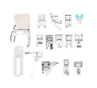 15Pcs Presser Foot Set, Multi - Functional Sewing Machine Accessories, Stainless Steel Presser Feet for Juki, Includes Various Sizes for Different Fabric Edge