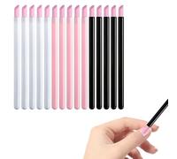 15Pcs Pumice Stone Cuticle Sticks,Nail Buffer Pen,Cuticle Pusher Pen, Nail Polish Quartz Pen Pusher Stick, for Beauty Salon Peeling Dead Skin Repairing (White, Pink, Black)