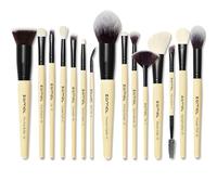 15pcs Purlywood Goat Hair Makeup Brush Set