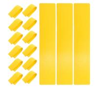 15pcs PVC Court Line Markers Yellow Rectangular Floor Training Equipment | Smooth Flat Surface, Precision Placement, for PE Teachers and Soccer Fields Basketball Courts Indoor Training