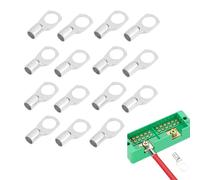 15PCS SC16-10 Battery Terminal Connectors, M10 Heavy Duty Copper Cable Lugs, Tinned Surface for Enhanced Conductivity, 16mm² SC Ring Terminals for Automotive, Marine, and Aircraft