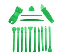 15pcs Scraper Tool Multiple Purposes Plastic Scraper Putty Knife removal shovel pryTool Set(Green)