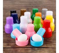 15PCS / Sets Ink Applicator with Storage Cases,Paper Pouncers for Direct Ink Application On Crafts Projects Easily,Inking Sponge for Stamp Ink Distressing, Blending Card Making Crafting Tools
