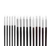 15Pcs Silicone Clay Sculpting Tools Soft Rubber Tip Clay Modelling Tools Professional Clay Carving Pen Paint Brush Modeling Dotting Tool for Ceramic Pottery Sculpture Fondant Craft Design (3/5/8mm)
