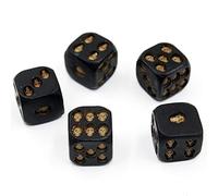 15Pcs Six-Sided Skull Dice,Grinning Skull Deluxe Devil Poker Dice,Halloween Party Dice Tower (15Pcs)