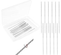 15Pcs Snag Repair Tool Set with Storage Box, 2.5 Inch Woven Needle for Knit Fabrics, Professional Clothes Saver Snag Fixer Tools for Leather Sweaters Clothing, Heavy Duty Stitching Accessories