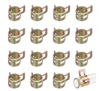 15Pcs Spring Clamps,12mm Band Type Fuel Line Clips,Water Pipe Air Tube Silicone Vacuum Hose Clamp Fastener for Fuel Hose Line