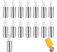 15PCS Stainless Steel Corn on The Cob Skewers, Reusable Corn on The Cob Skewers and Sweetcorn Forks,Corn Cob Holders BBQ Fork Skewers, Corn On Cob Forks for Camping Kitchen Tool,Parties, Picnics